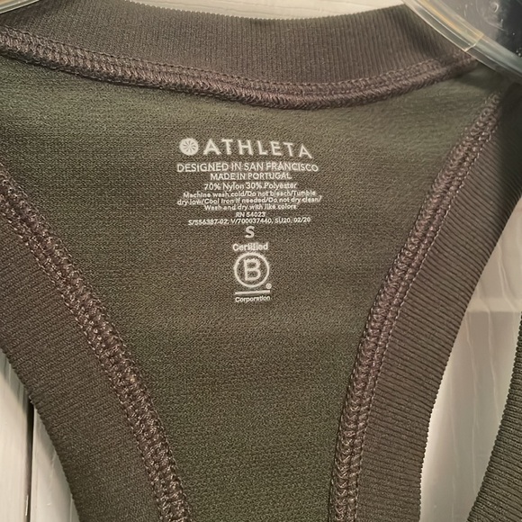 ATHLETA Athletic Green Camouflage Racerback Tank Top - Picture 2 of 11